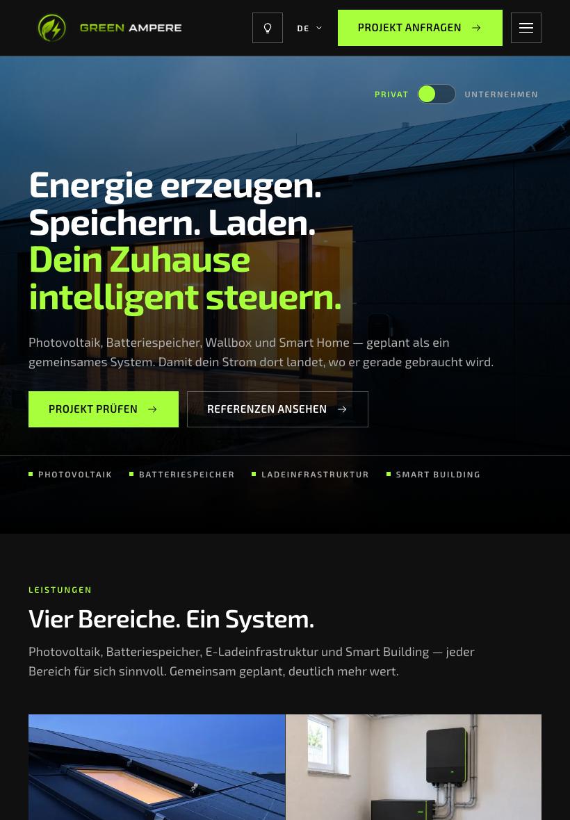 Green Ampere auf dem iPad